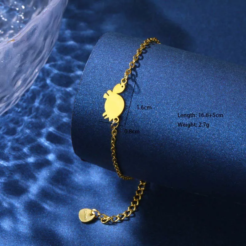 Tortue Star Balle Mignon Hip Hop Style Simple Acier Inoxydable 201 Bracelets En Masse display picture 2