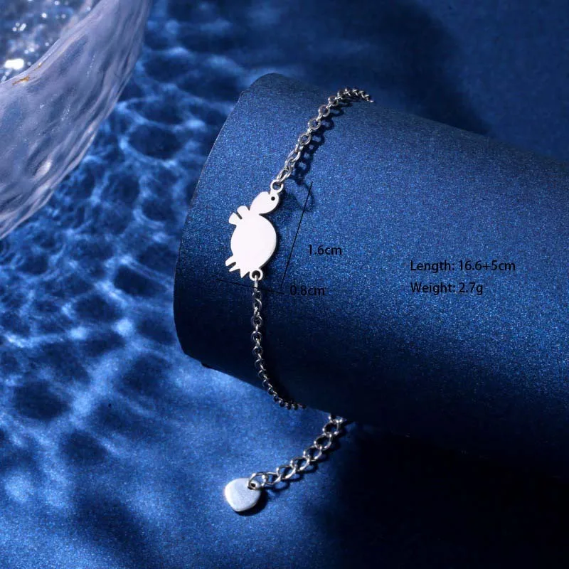 Tortoise Star Ball Cute Hip-Hop Simple Style 201 Stainless Steel Bracelets In Bulk display picture 13