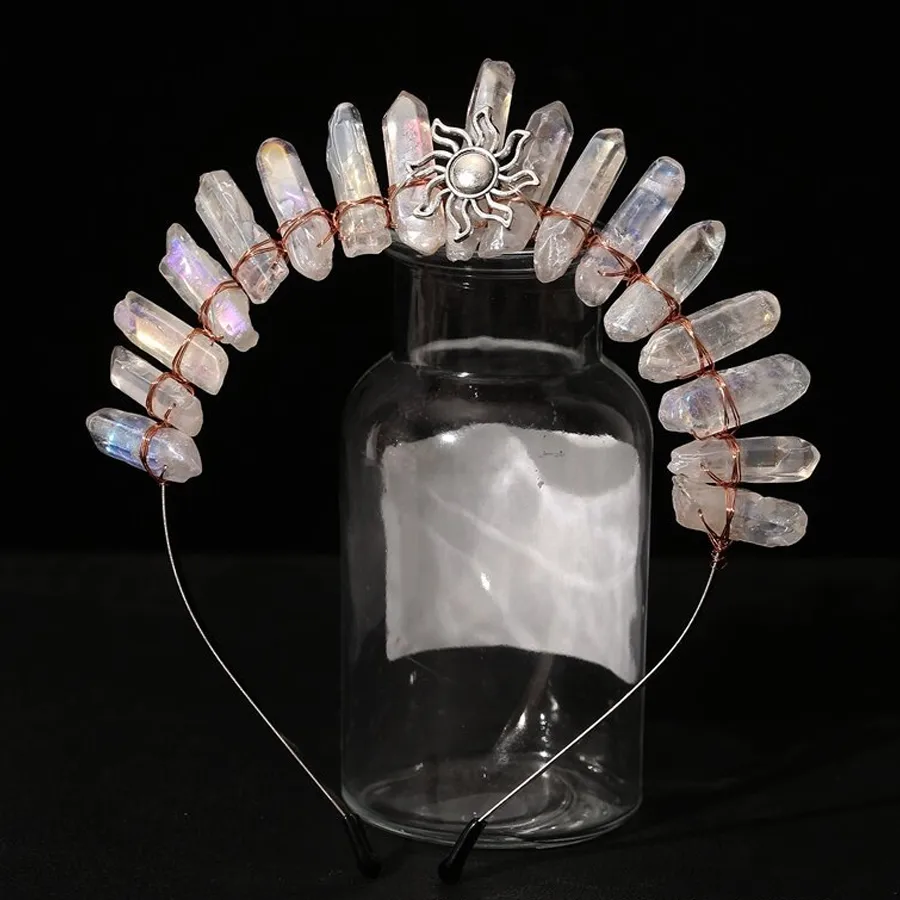 Women's Geometric Solid Color Pastoral Artistic Alloy Gem Hair Band display picture 7