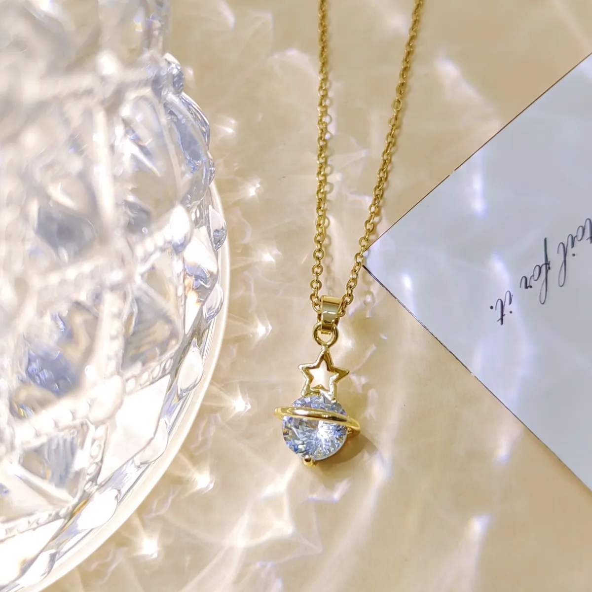 Pentacle Forme De Cœur Style IG Femme Style Simple Acier Inoxydable 304 Plaqué Or 18K Collier Fermeture À Boucle De Type Homard display picture 2