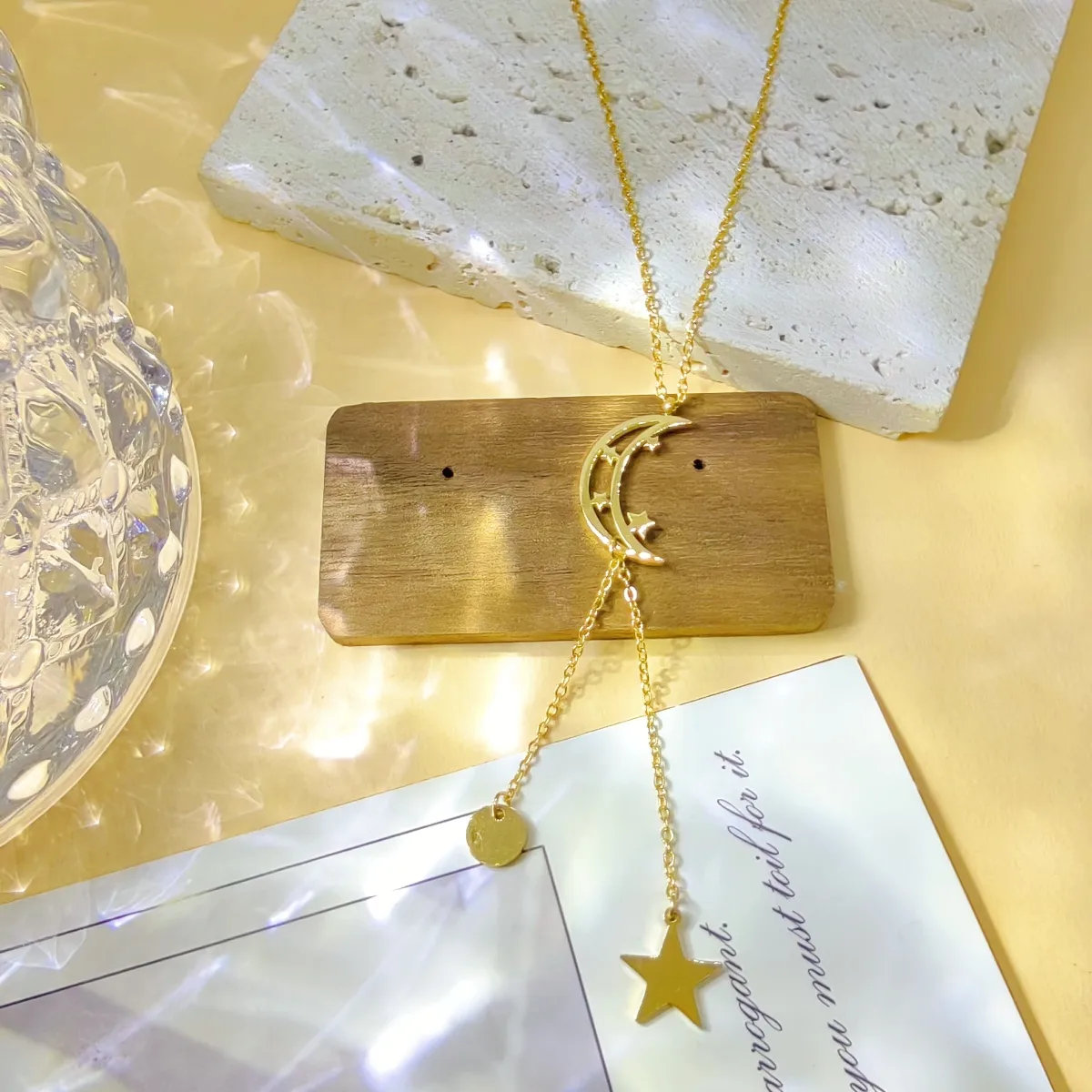 Pentacle Forme De Cœur Style IG Femme Style Simple Acier Inoxydable 304 Plaqué Or 18K Collier Fermeture À Boucle De Type Homard display picture 6