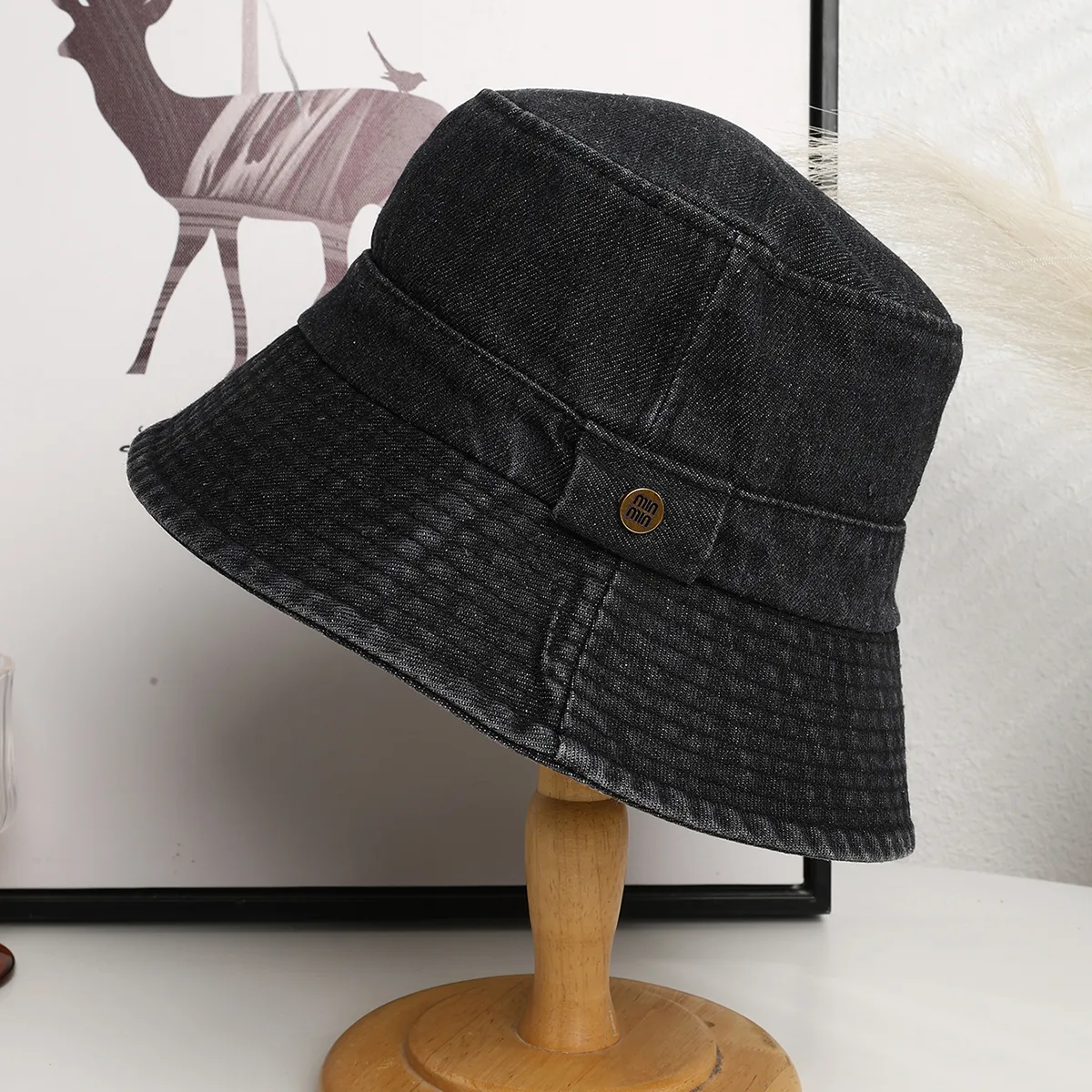 Women's Letter Wide Eaves Casual Retro Commute Bucket Hat display picture 4