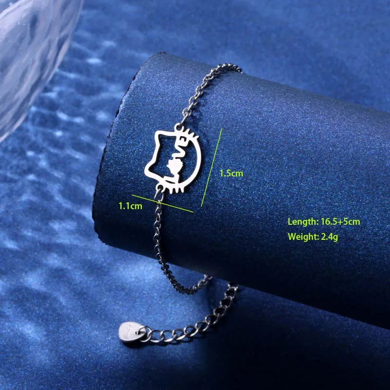 Kitten Paw Print Elephant Cute Hip-Hop Simple Style 201 Stainless Steel Bracelets In Bulk display picture 13