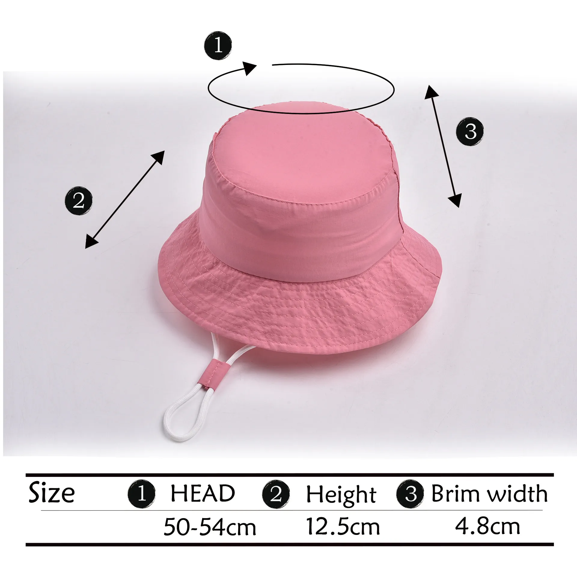 Enfants Unisexe Couleur Unie Cordon Mignon Pastorale Chapeau Seau display picture 5