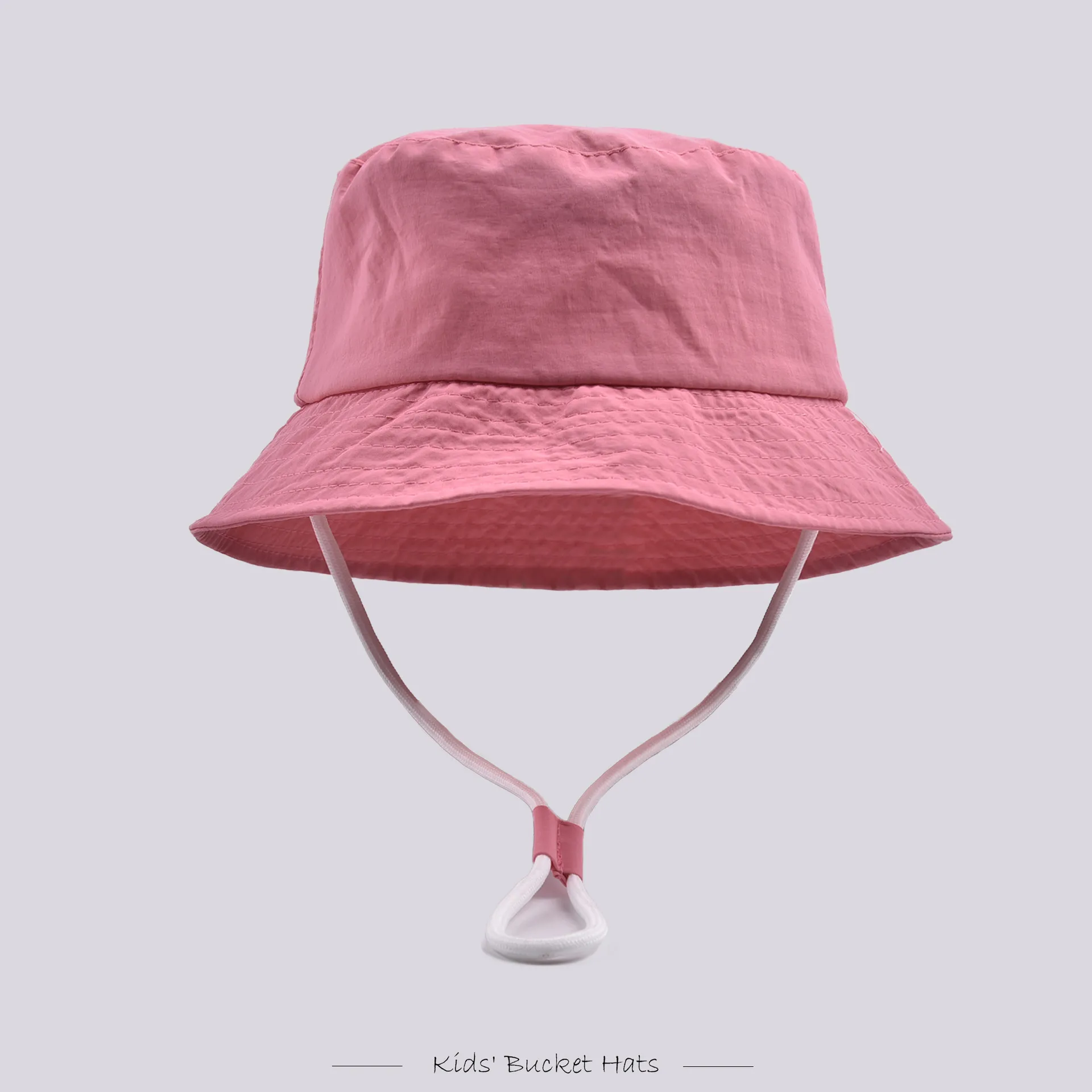 Children Unisex Solid Color Drawstring Cute Pastoral Bucket Hat display picture 6