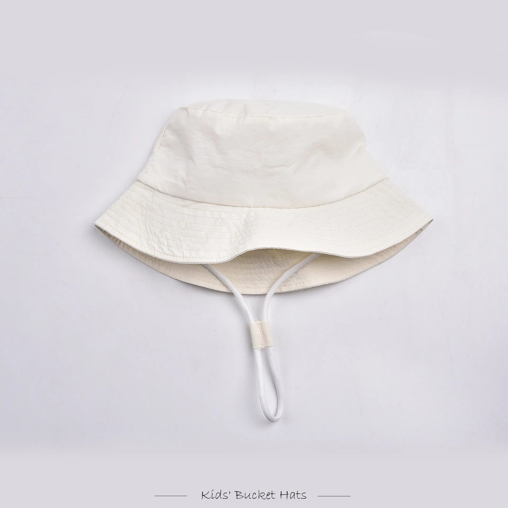 Children Unisex Solid Color Drawstring Cute Pastoral Bucket Hat display picture 8