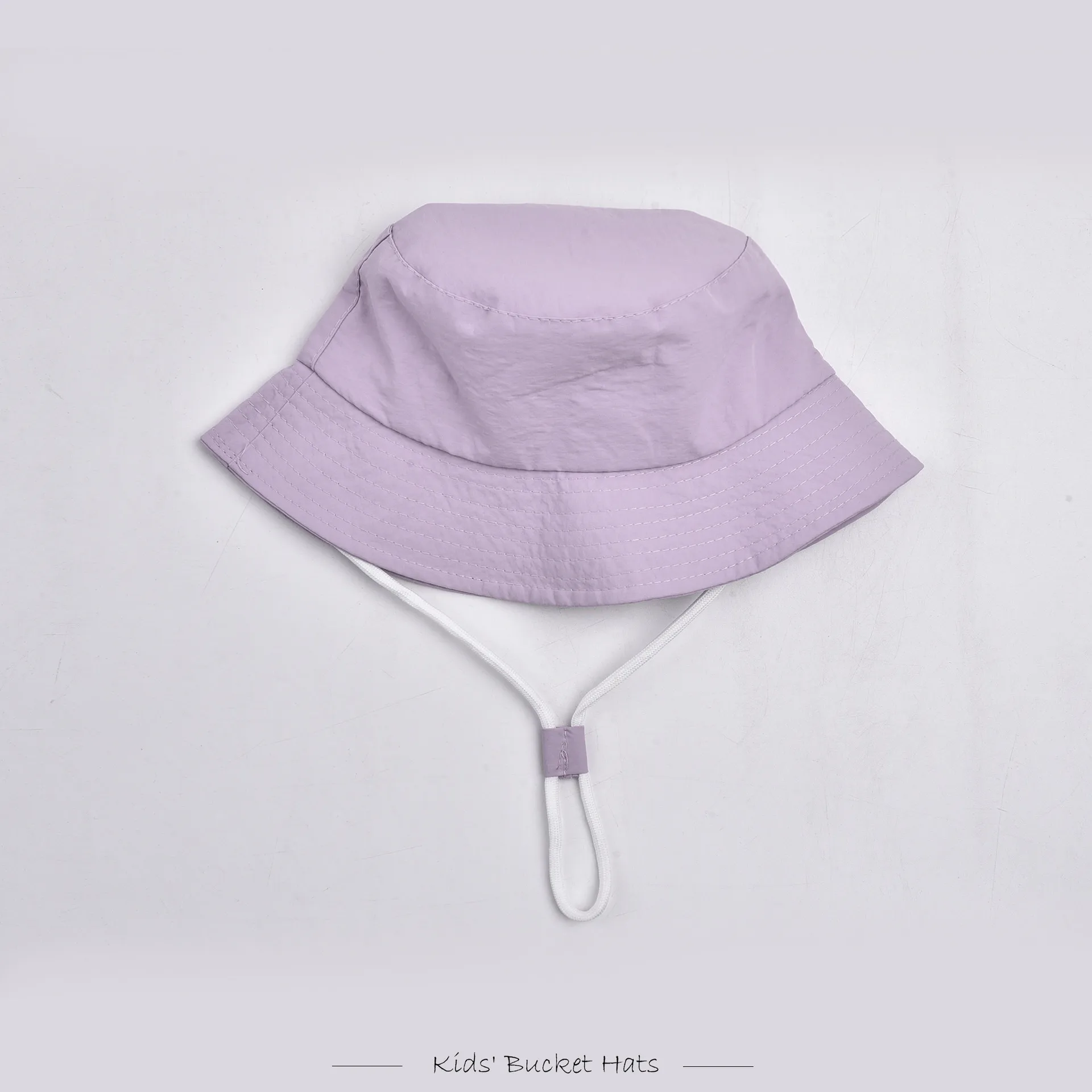 Children Unisex Solid Color Drawstring Cute Pastoral Bucket Hat display picture 12