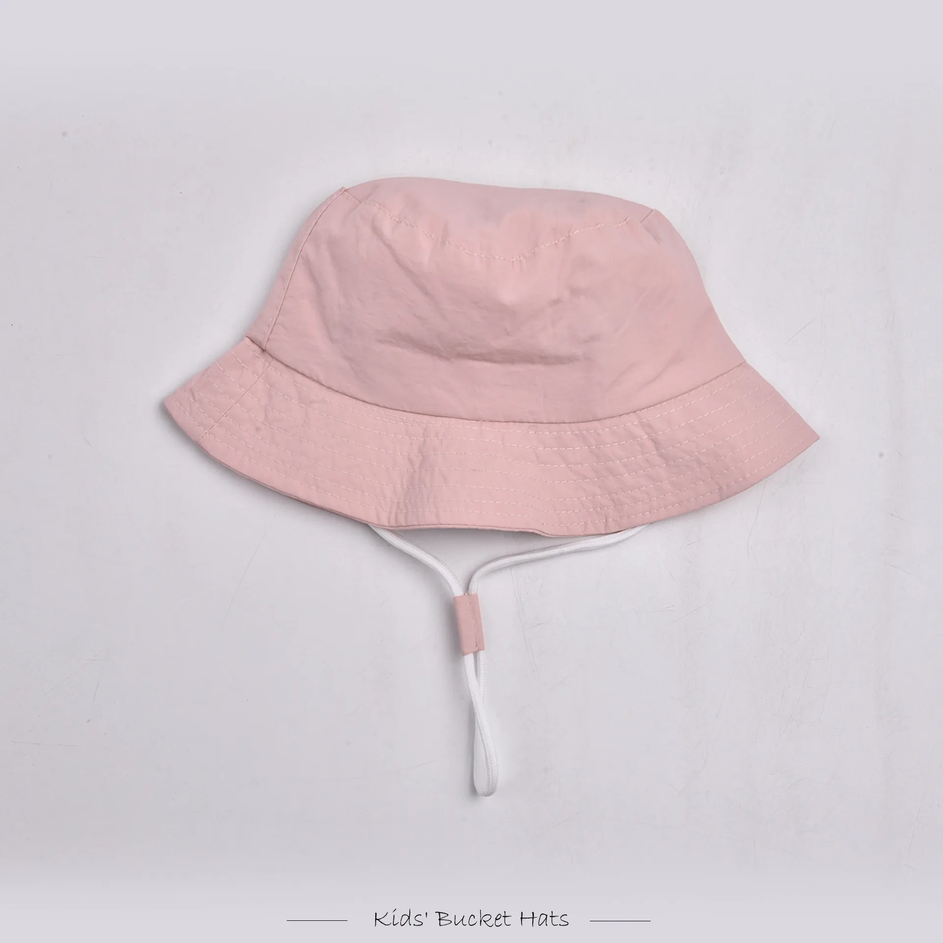 Children Unisex Solid Color Drawstring Cute Pastoral Bucket Hat display picture 14