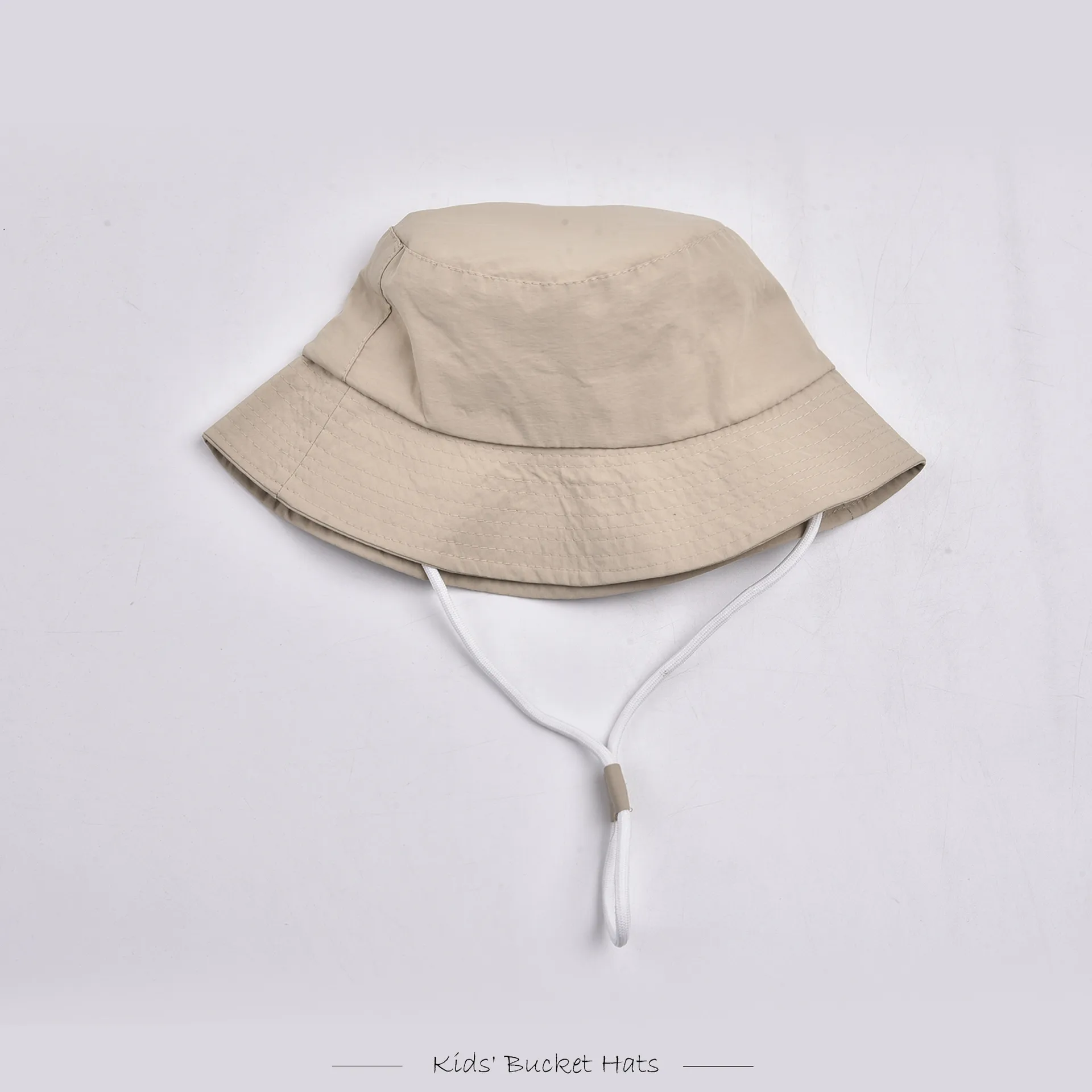Children Unisex Solid Color Drawstring Cute Pastoral Bucket Hat display picture 7