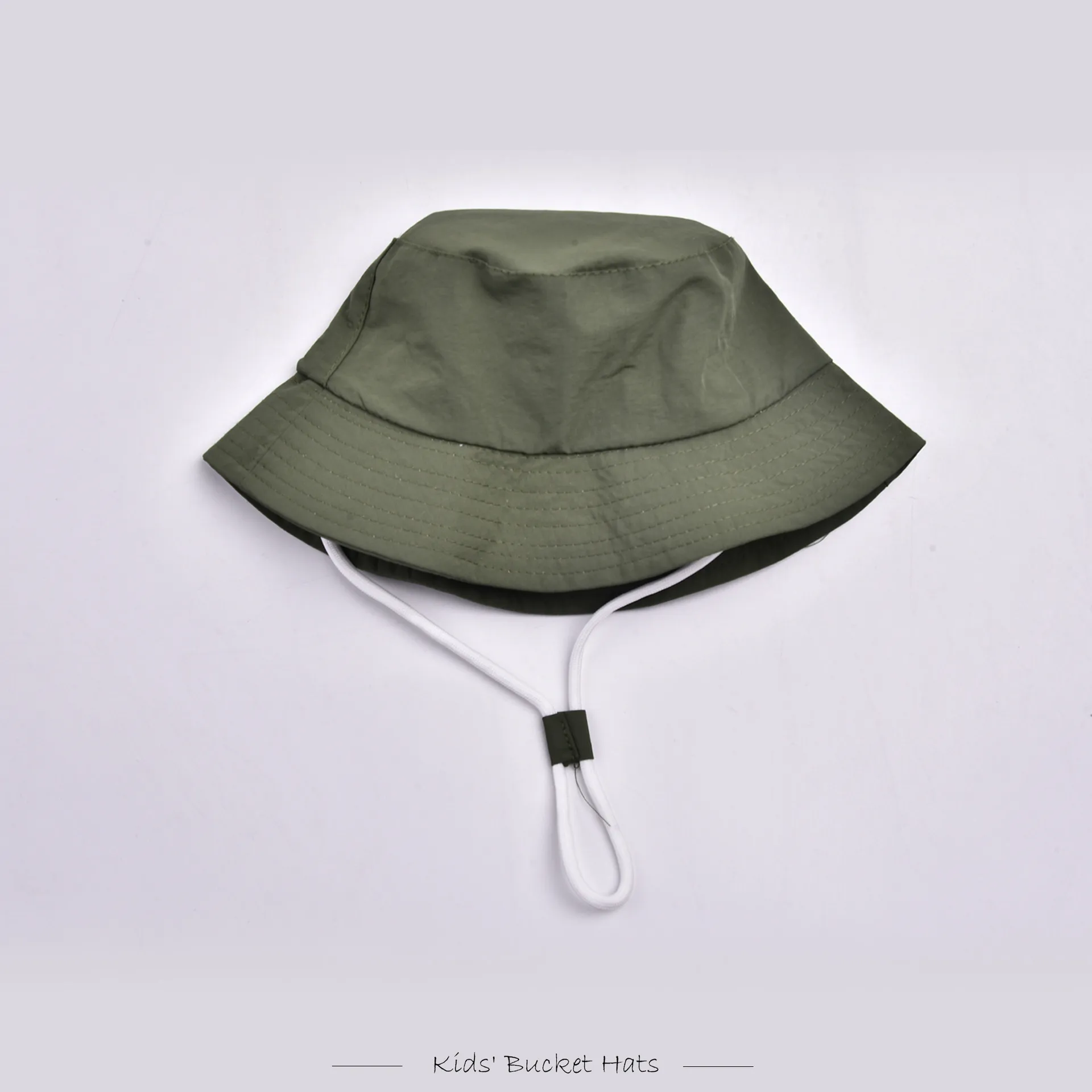 Children Unisex Solid Color Drawstring Cute Pastoral Bucket Hat display picture 13