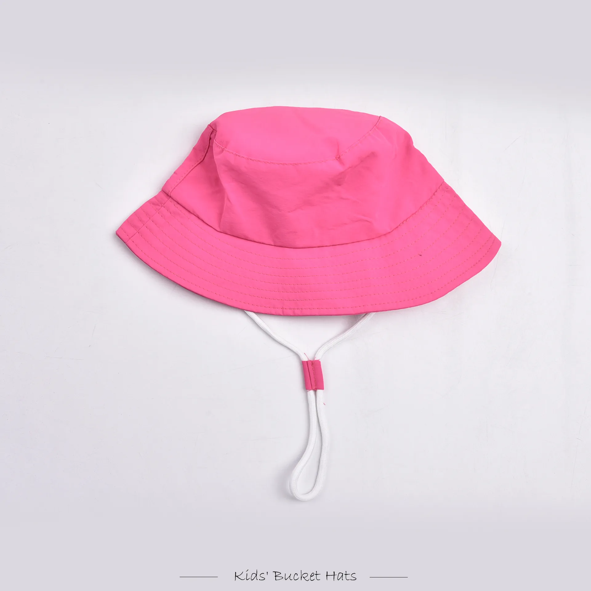 Children Unisex Solid Color Drawstring Cute Pastoral Bucket Hat display picture 15