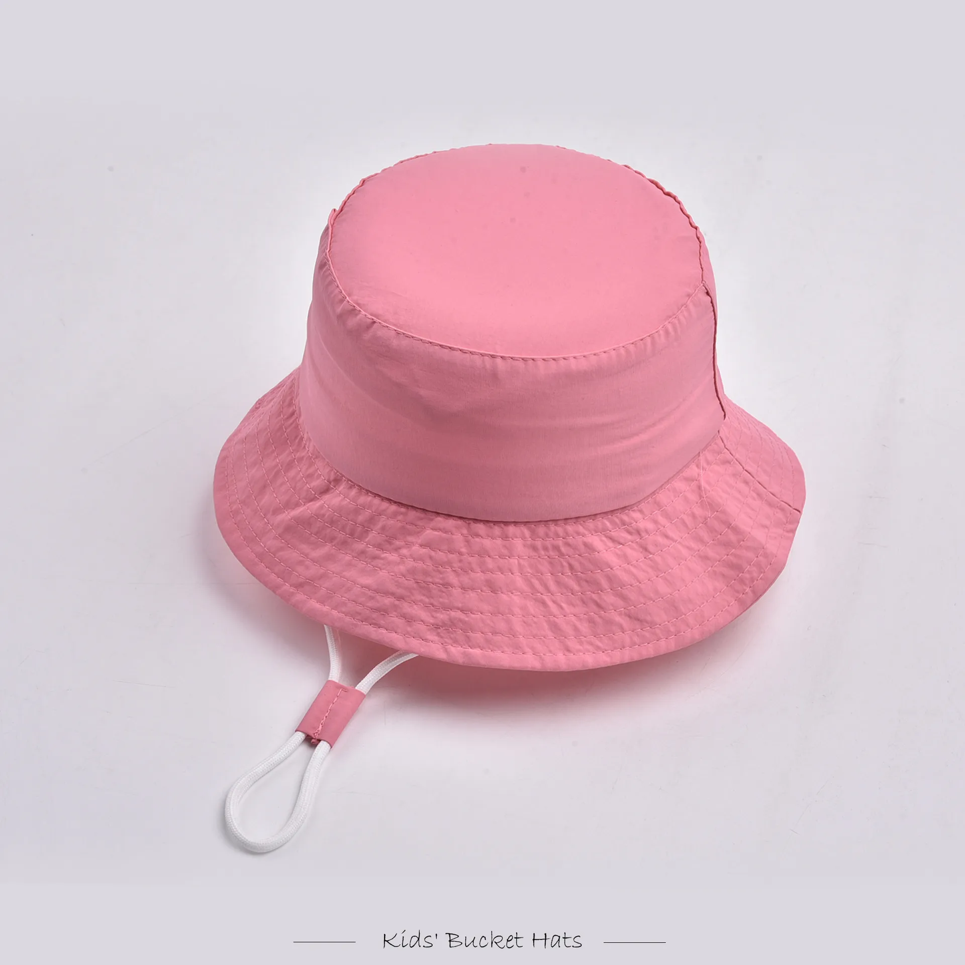 Children Unisex Solid Color Drawstring Cute Pastoral Bucket Hat display picture 9