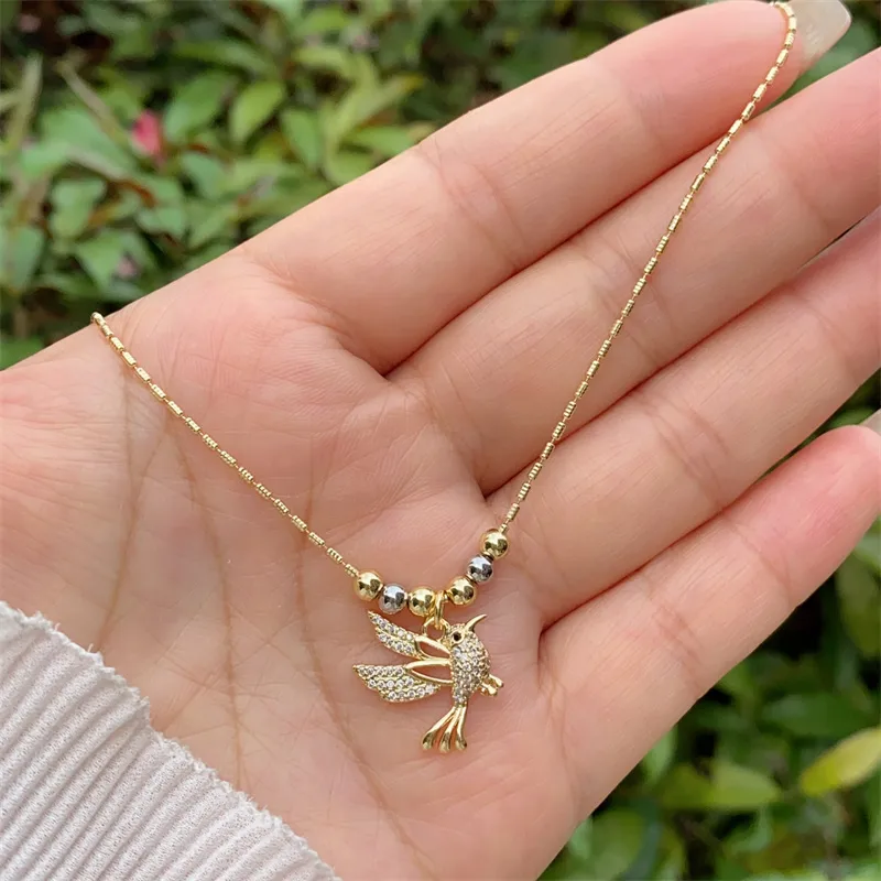 Animal Simple Style Classic Style Zircon Copper 18K Gold Plated Pendant Necklace Inlay Lobster Trigger Clasp Closure display picture 3