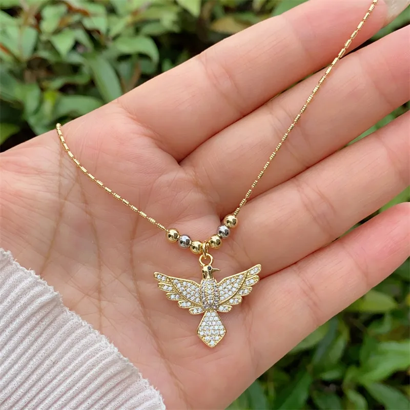 Animal Simple Style Classic Style Zircon Copper 18K Gold Plated Pendant Necklace Inlay Lobster Trigger Clasp Closure display picture 5