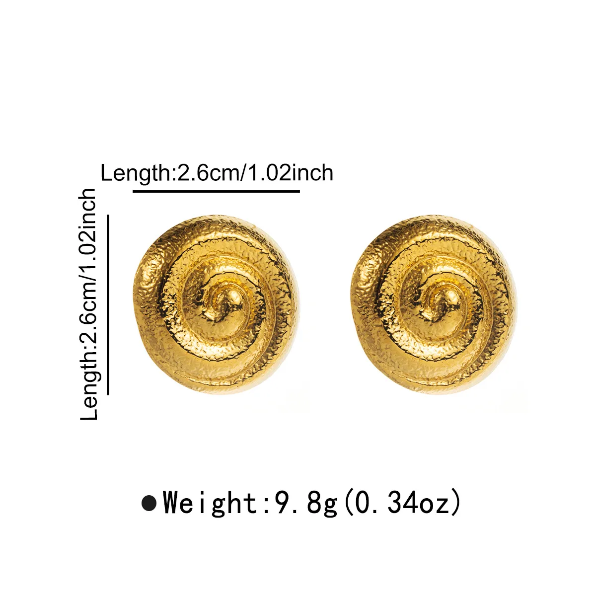 1 Paire Couleur Unie Style Moderne Style De Luxe À Prix Abordable Acier Inoxydable 304 Placage Boucles D'Oreilles display picture 1