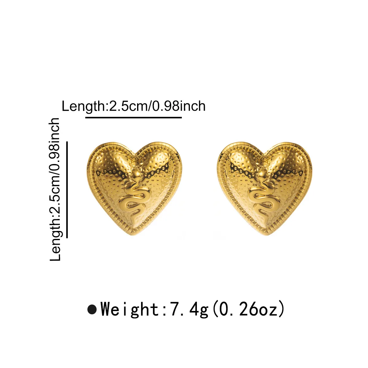 1 Pair Solid Color Modern Style Affordable Luxury Style 304 Stainless Steel Plating Ear Studs display picture 2