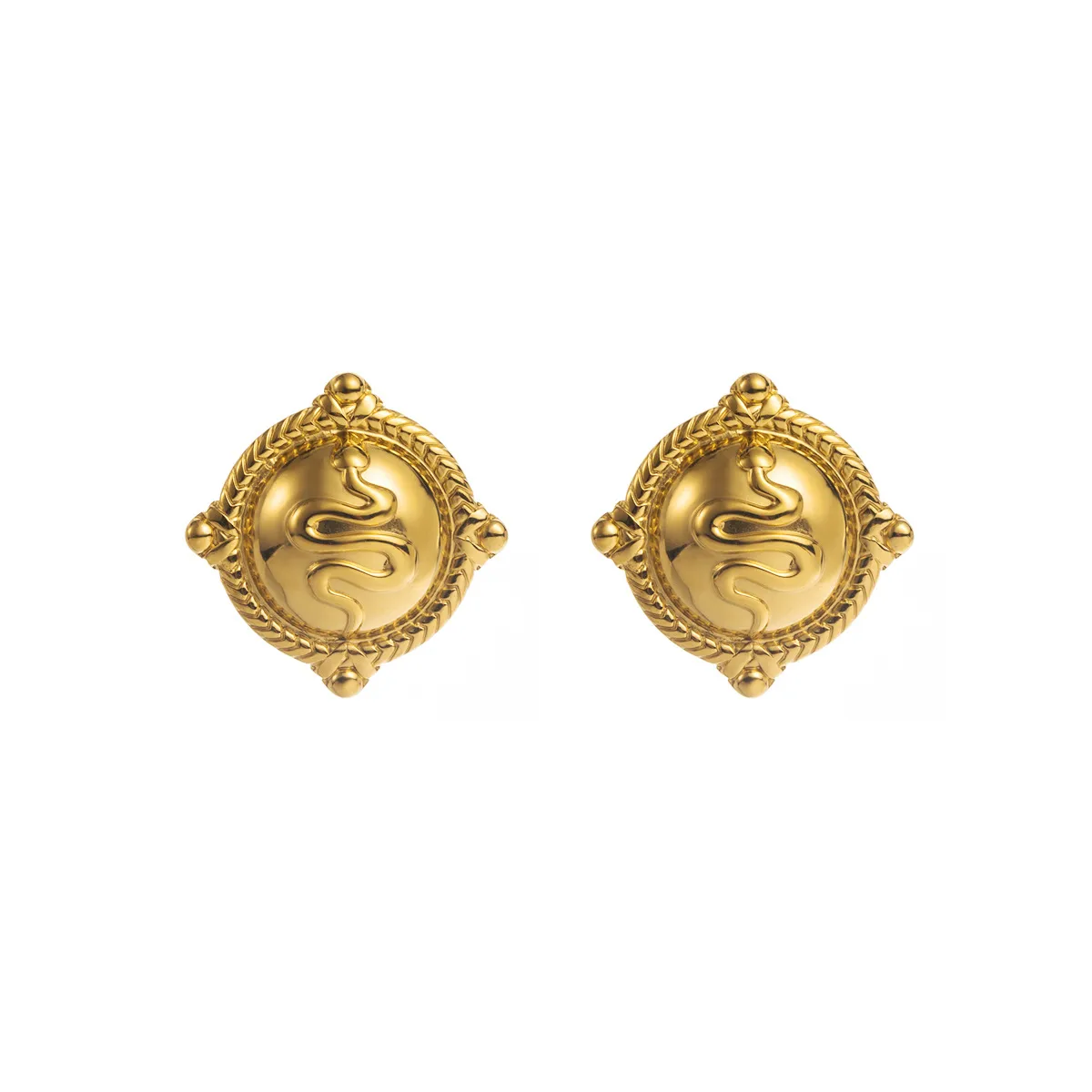 1 Pair Solid Color Modern Style Affordable Luxury Style 304 Stainless Steel Plating Ear Studs display picture 9