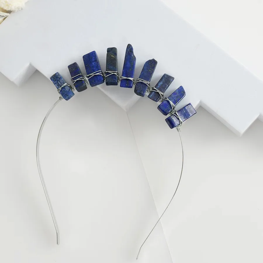 Women's Solid Color Classical Pastoral Gem Iron Hair Band display picture 1
