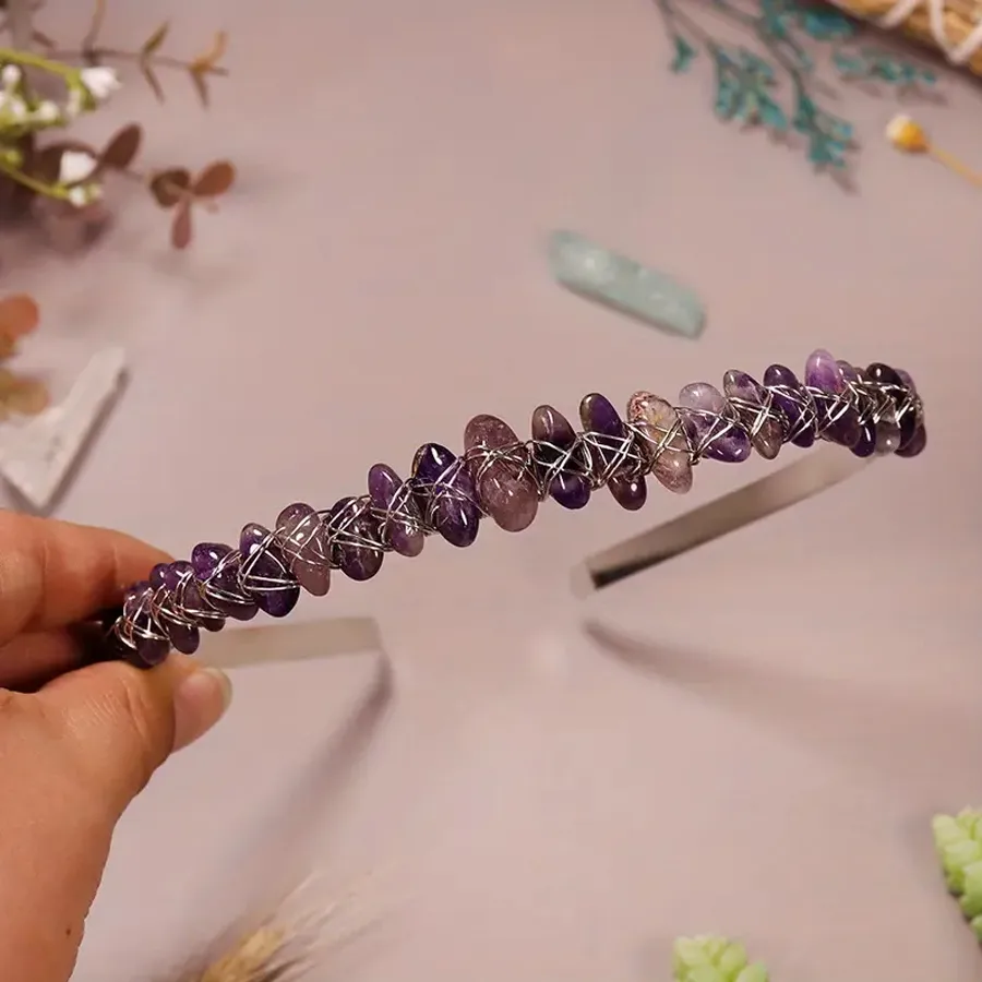 Women's Geometric Vintage Style Pastoral Alloy Gem Hair Band display picture 1
