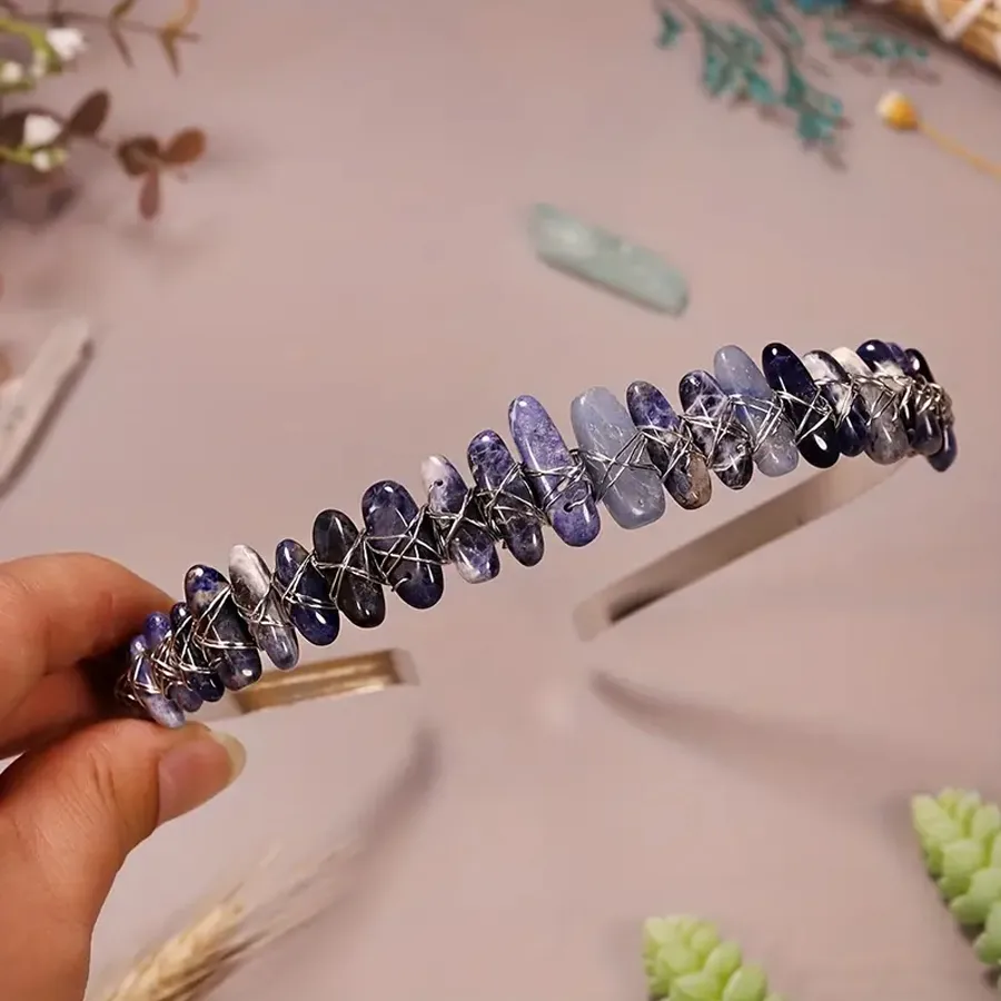 Women's Geometric Vintage Style Pastoral Alloy Gem Hair Band display picture 5