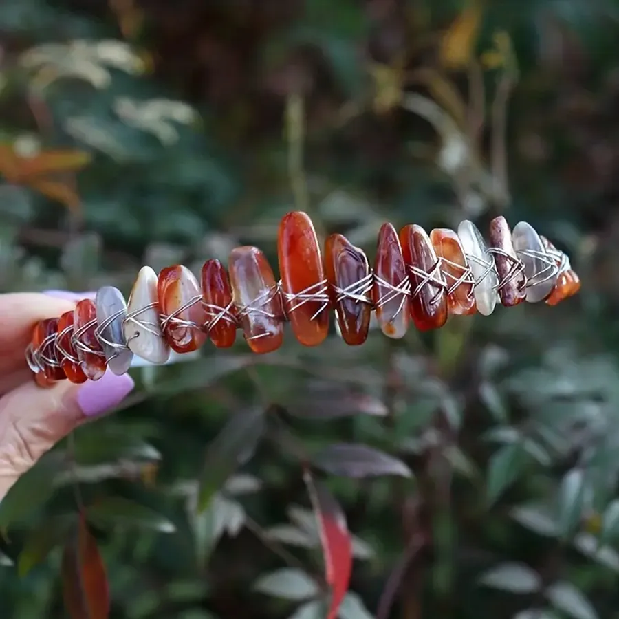 Women's Geometric Vintage Style Pastoral Alloy Gem Hair Band display picture 7