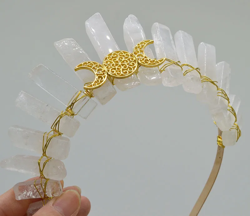 Women's Solid Color Chinoiserie Classical Handmade Gem Iron Hair Band display picture 2