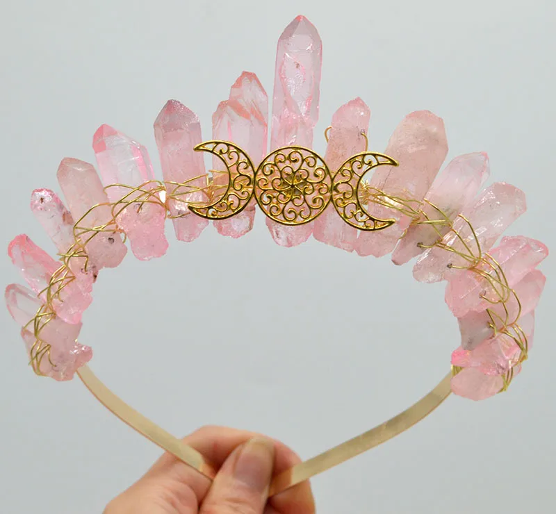 Women's Solid Color Chinoiserie Classical Handmade Gem Iron Hair Band display picture 5