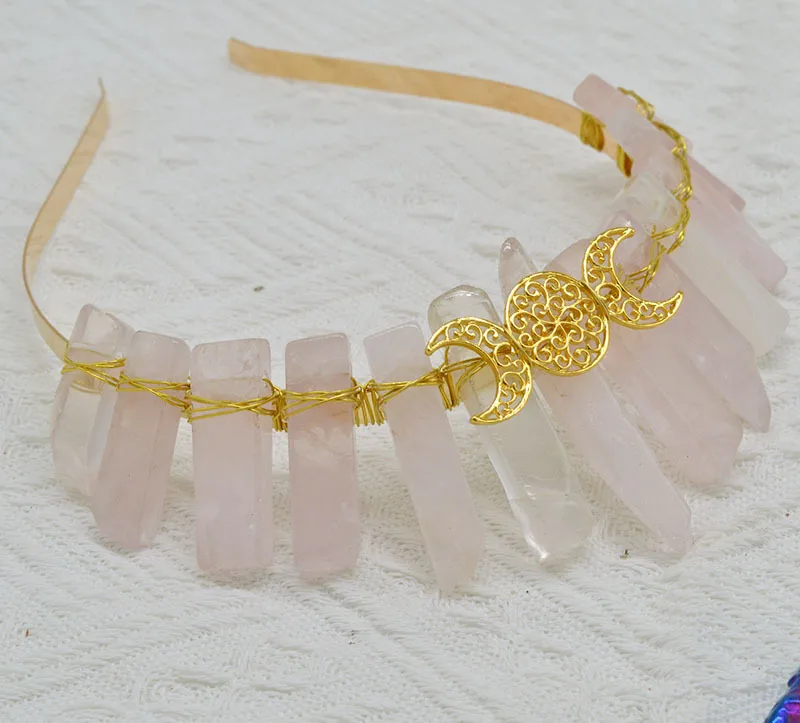 Women's Solid Color Chinoiserie Classical Handmade Gem Iron Hair Band display picture 7