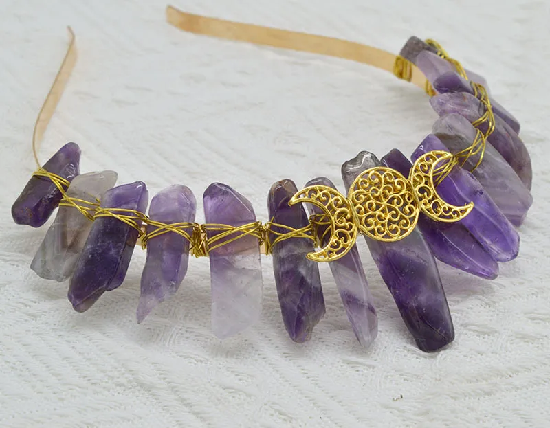 Women's Solid Color Chinoiserie Classical Handmade Gem Iron Hair Band display picture 9