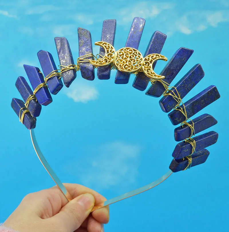 Women's Solid Color Chinoiserie Classical Handmade Gem Iron Hair Band display picture 11
