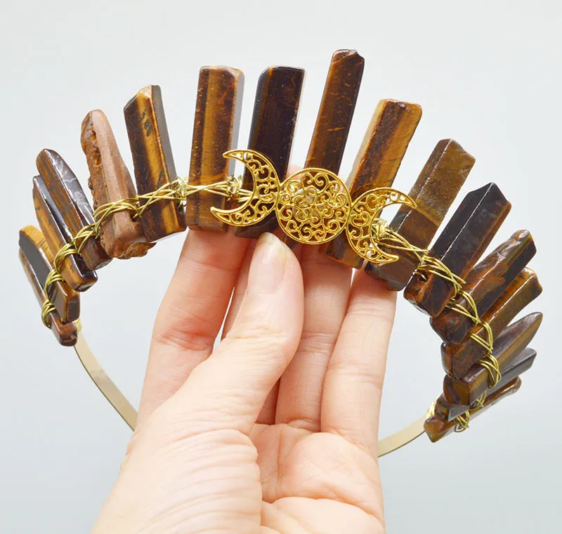 Women's Solid Color Chinoiserie Classical Handmade Gem Iron Hair Band display picture 12
