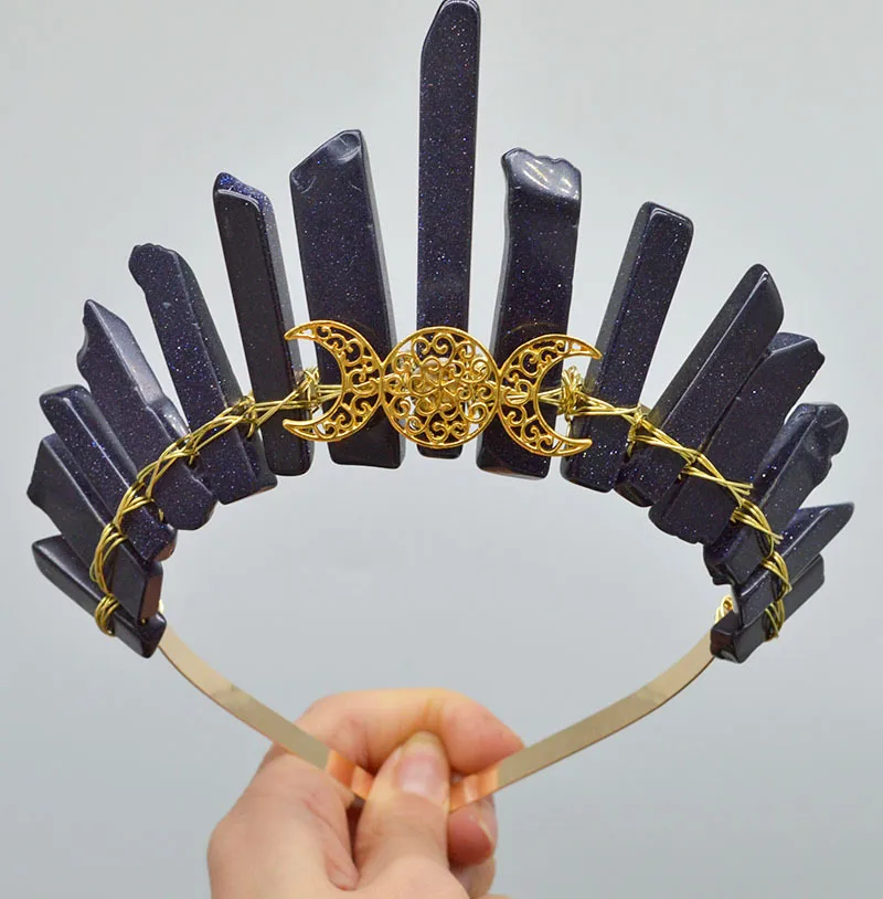 Women's Solid Color Chinoiserie Classical Handmade Gem Iron Hair Band display picture 15