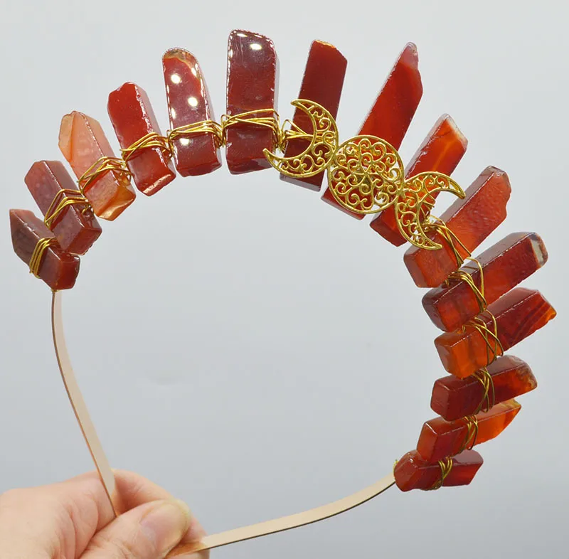 Women's Solid Color Chinoiserie Classical Handmade Gem Iron Hair Band display picture 10