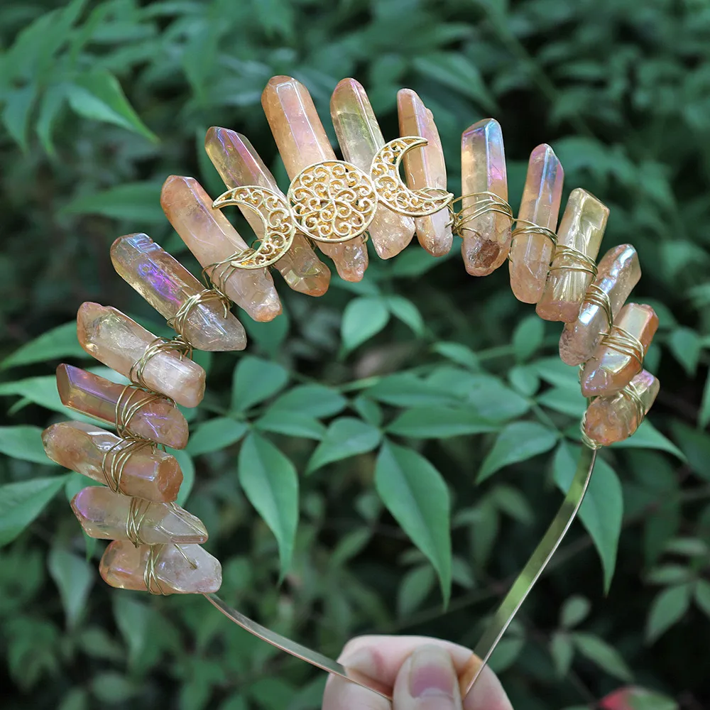 Women's Solid Color Chinoiserie Classical Handmade Gem Iron Hair Band display picture 19
