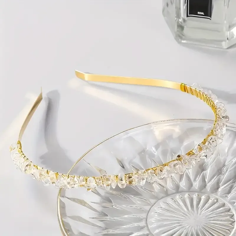 Women's Solid Color Ethnic Style Pastoral Gem Iron Hair Band display picture 15