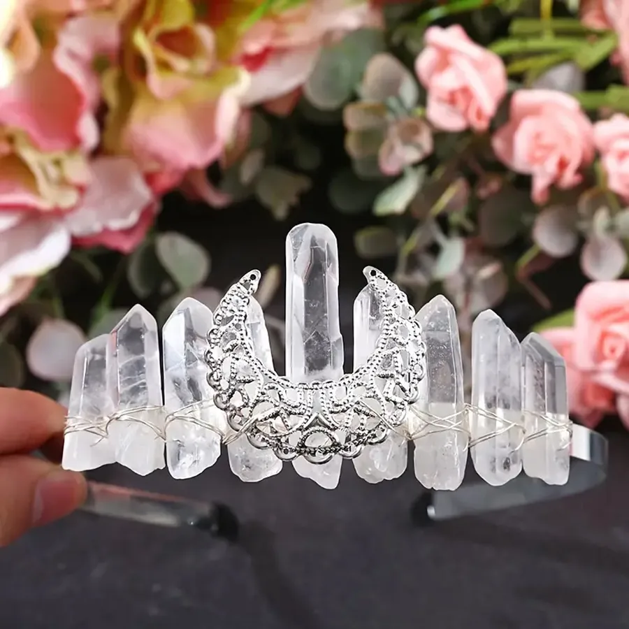 Women's Geometric Solid Color Retro Pastoral Alloy Gem Hair Band display picture 11