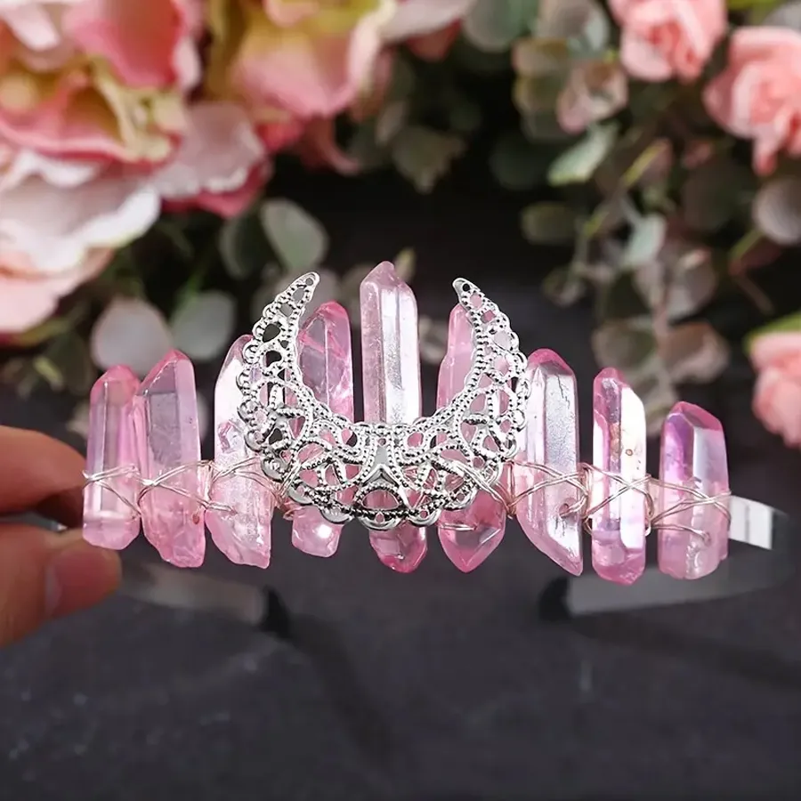 Women's Geometric Solid Color Retro Pastoral Alloy Gem Hair Band display picture 14