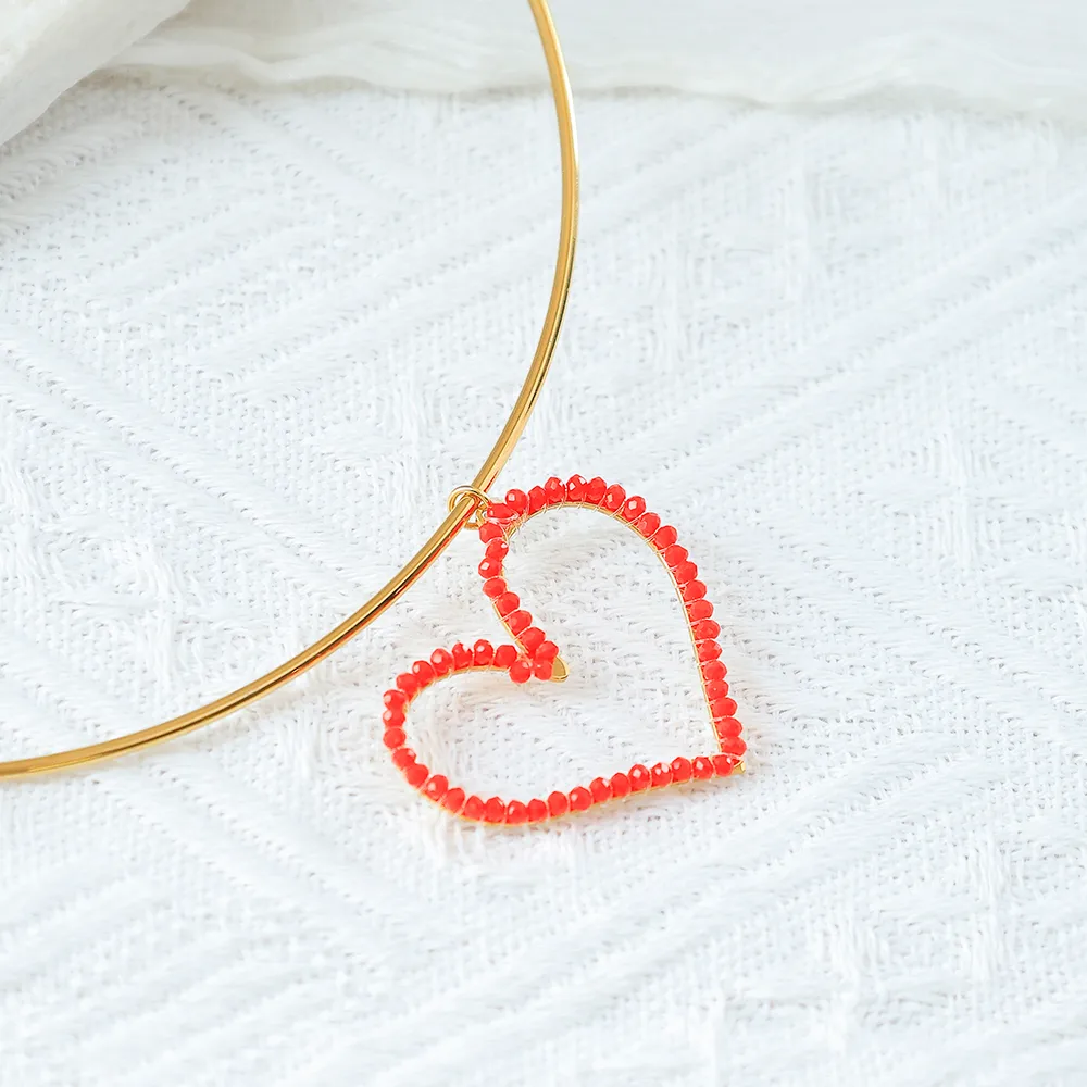 Forme De Cœur Reine Romantique Vêtement De Rue Plaqué Or 18K Acier Inoxydable 304 Imitation Diamant Pendentif De Gros display picture 19