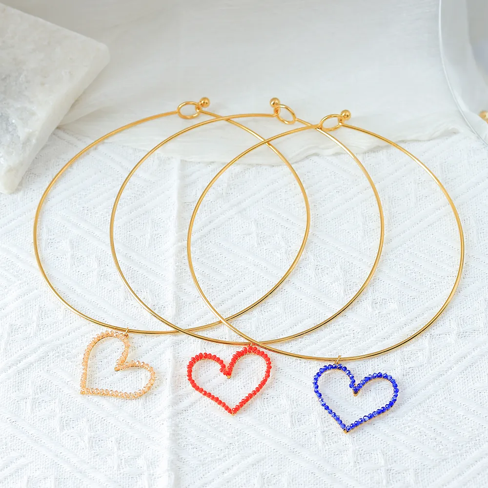 Forme De Cœur Reine Romantique Vêtement De Rue Plaqué Or 18K Acier Inoxydable 304 Imitation Diamant Pendentif De Gros display picture 11