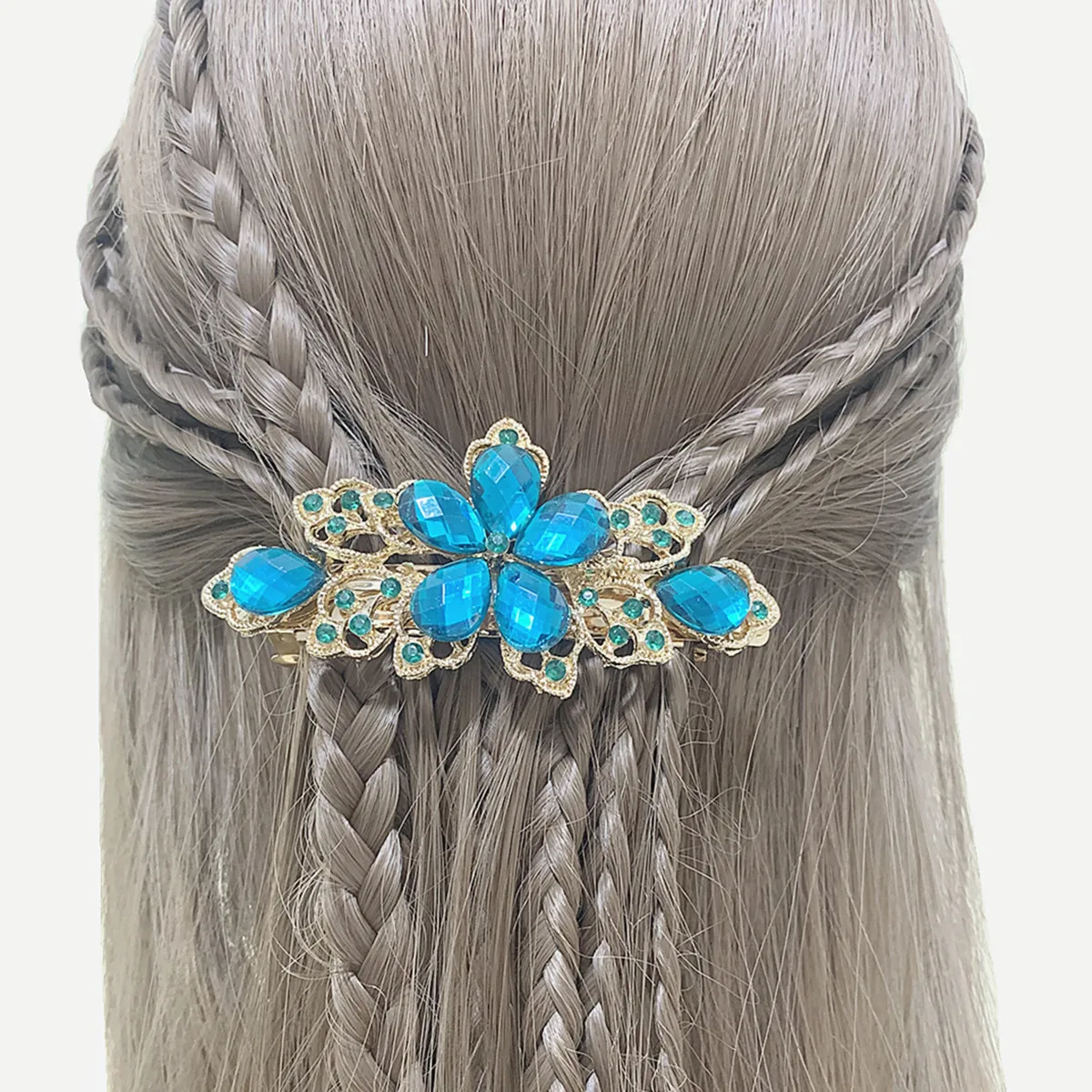 Women's Flower Elegant Shiny Agate Hair Pins display picture 5