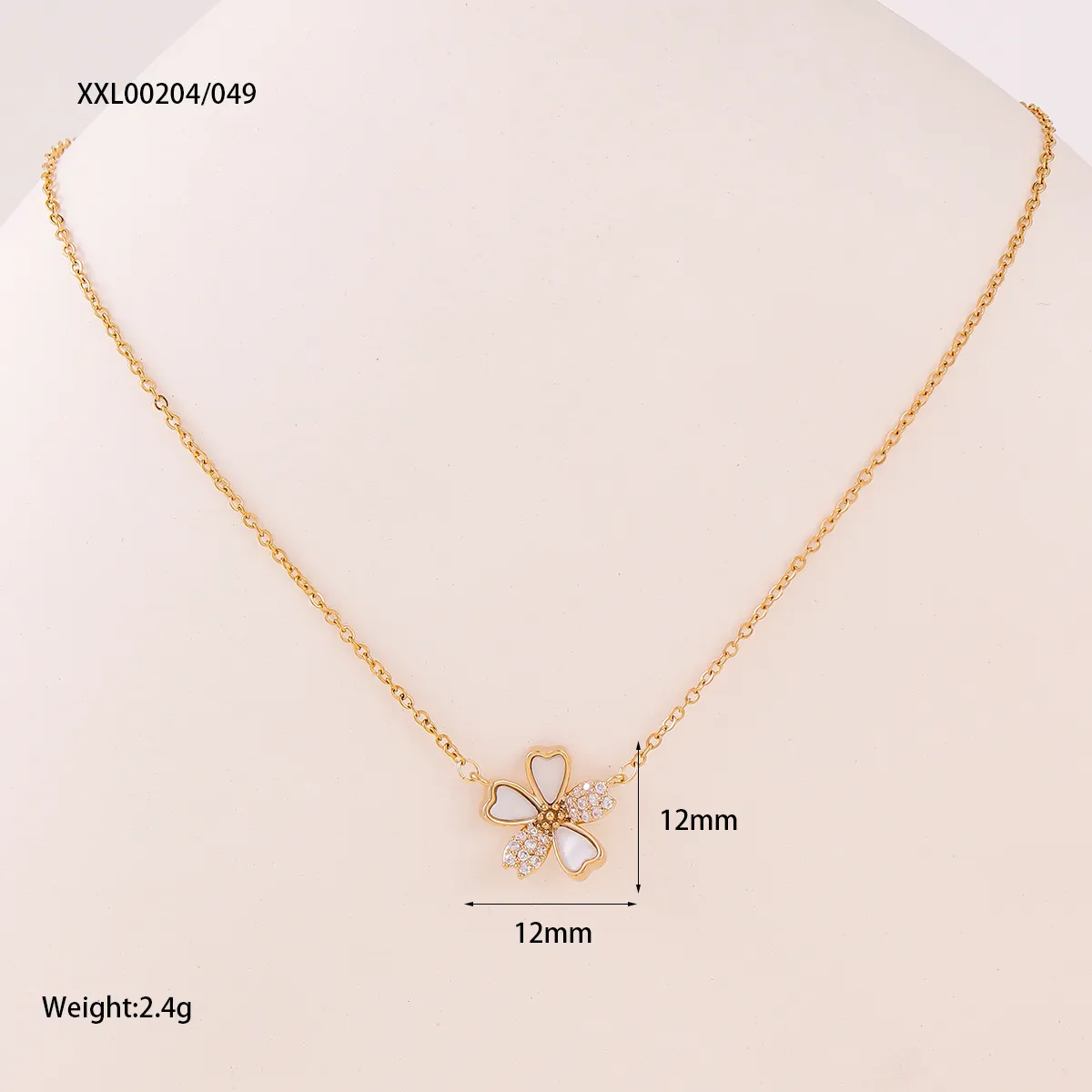 Forme De Cœur Fleur Papillon Reine Romantique Brillant Le Cuivre Pendentif Fermeture À Boucle De Type Homard display picture 3