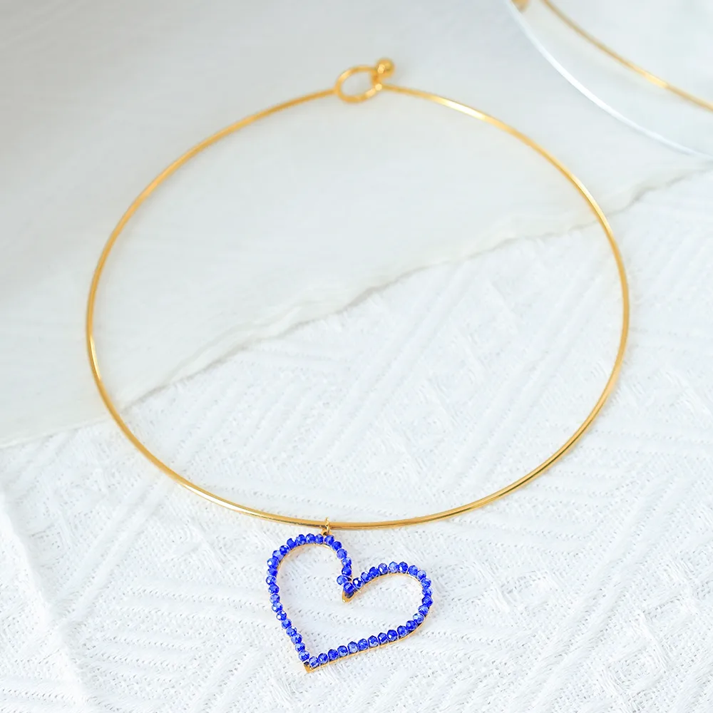 Forma De Corazón Reina Romántico Ropa De Calle Chapados En Oro De 18K Acero Inoxidable 304 Diamante De Imitación Collar Colgante Venta Al Por Mayor display picture 18