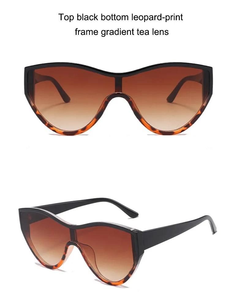 Oeil De Chat Style IG Personnalité Tendance Vêtement De Rue Couleur Unie Pc Plein Cadre Femmes De Lunettes De Soleil display picture 6