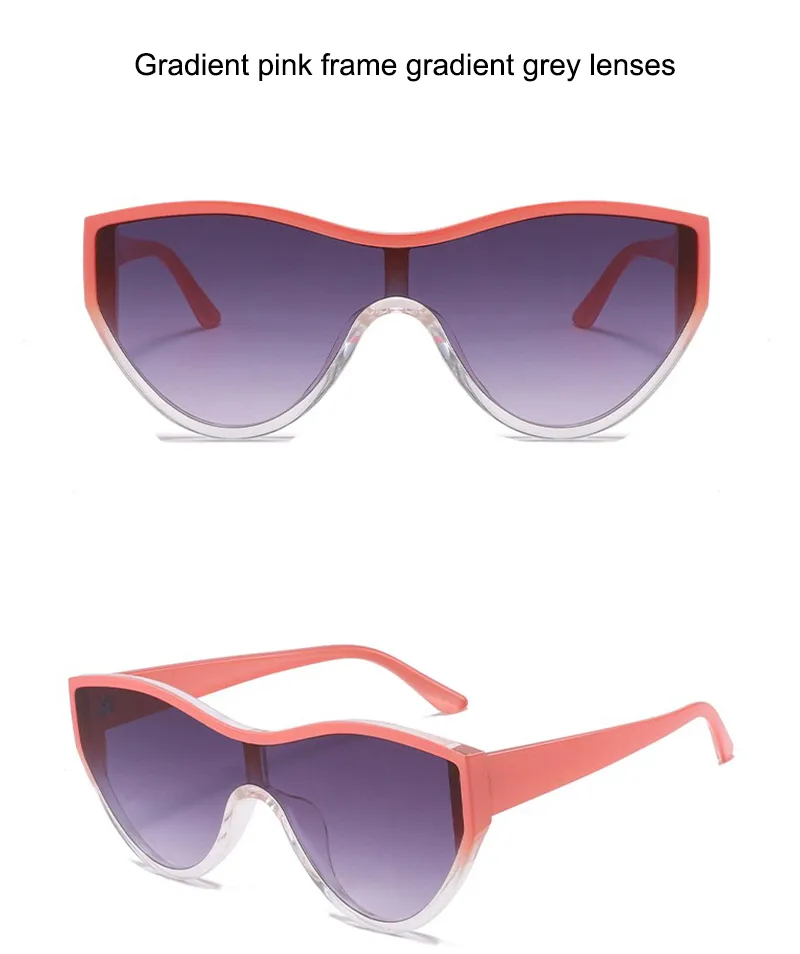 Cat Eye IG Style Personality Trend Streetwear Solid Color Pc Full Frame Women's Sunglasses display picture 7