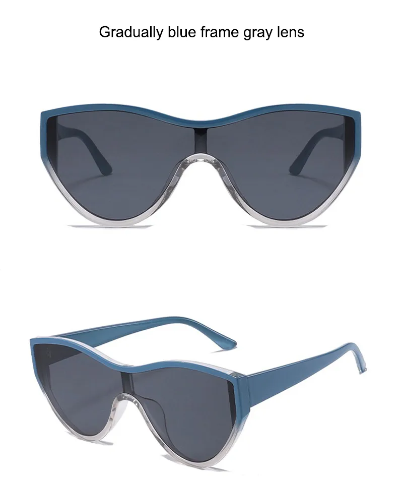 Cat Eye IG Style Personality Trend Streetwear Solid Color Pc Full Frame Women's Sunglasses display picture 8
