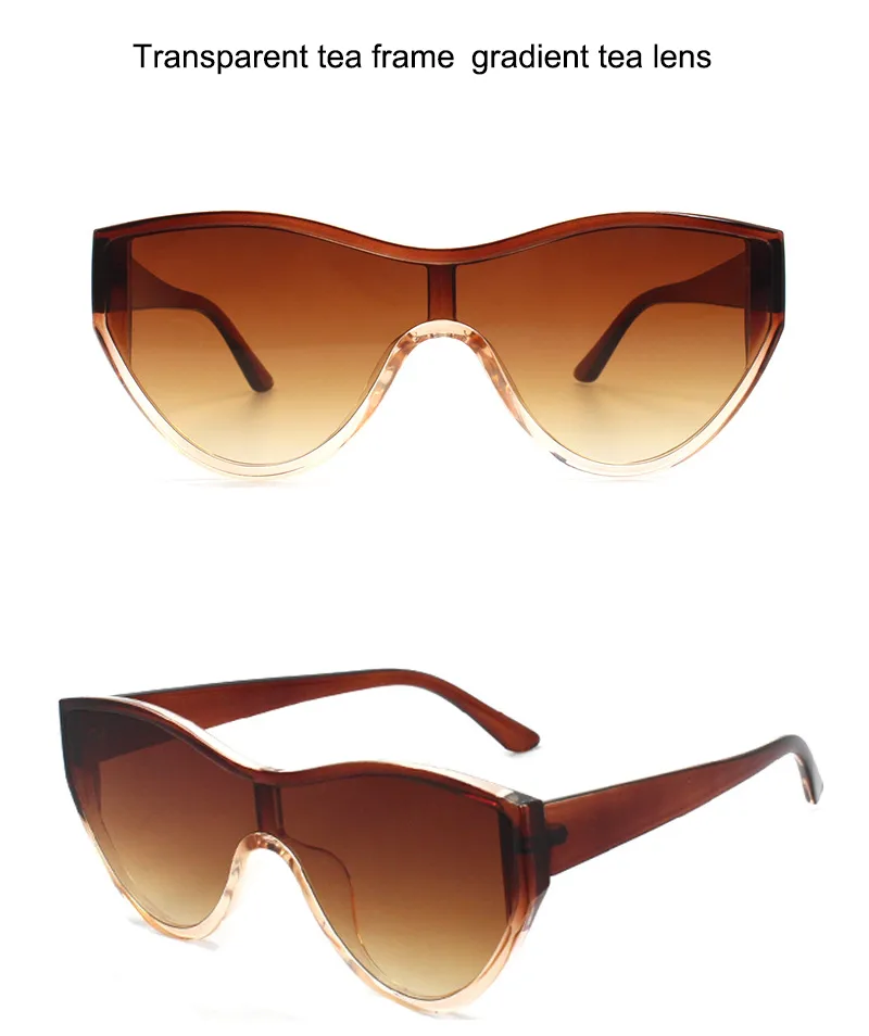 Ojo De Gato Estilo IG Tendencia De Personalidad Ropa De Calle Color Sólido Ordenador Personal Fotograma Completo Gafas De Sol Mujer display picture 9