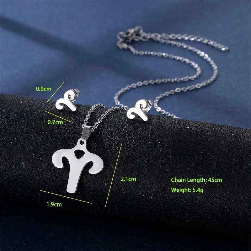 Simple Style Classic Style 201 Stainless Steel Constellation Women's Jewelry Set display picture 1