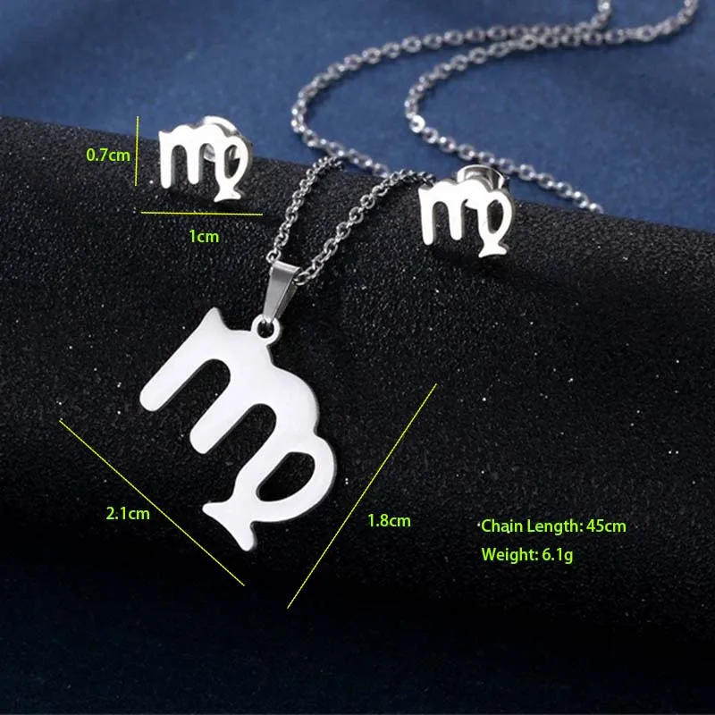 Simple Style Classic Style 201 Stainless Steel Constellation Women's Jewelry Set display picture 2