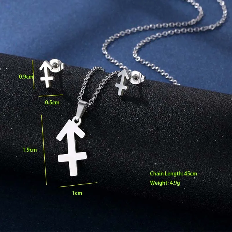 Simple Style Classic Style 201 Stainless Steel Constellation Women's Jewelry Set display picture 7