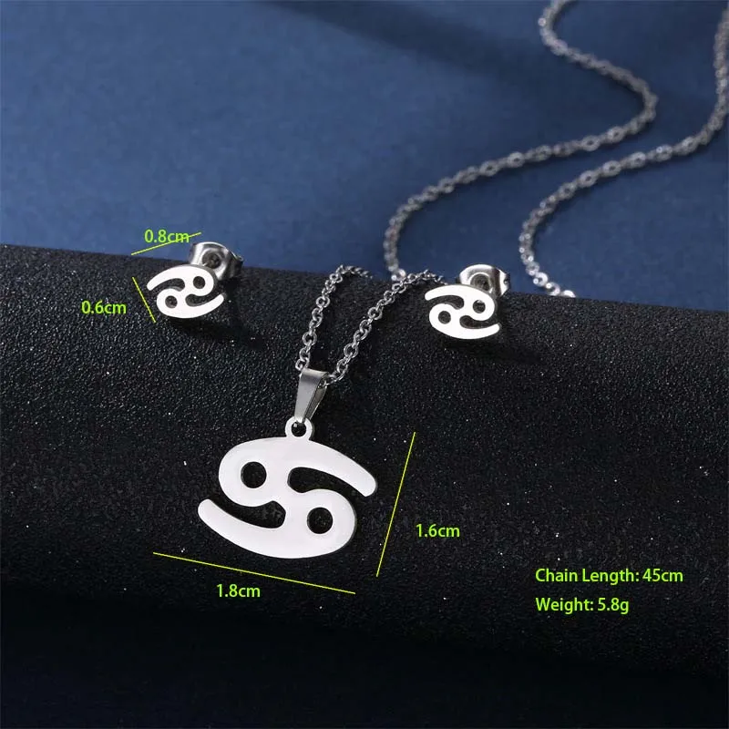 Simple Style Classic Style 201 Stainless Steel Constellation Women's Jewelry Set display picture 3